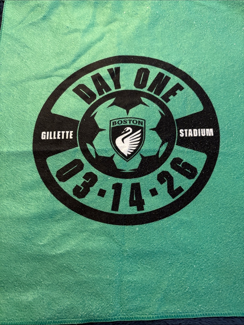 Boston Day One Green Rally Towel - Gillette Stadium